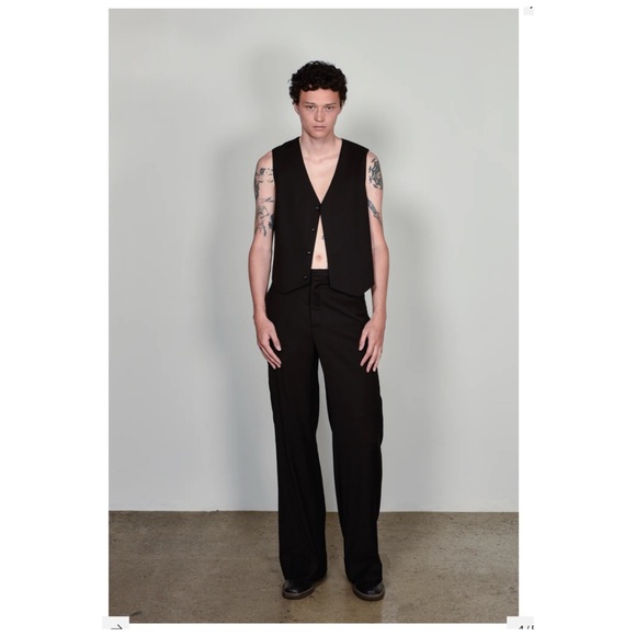 R. SWIADER Jeremy Cuffed Trousers 28 Black